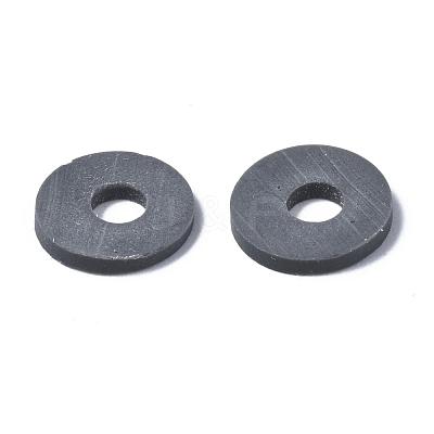 Flat Round Handmade Polymer Clay Beads CLAY-R067-10mm-41-1