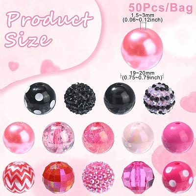 Acrylic & Resin & ABS Plastic Beads Sets MACR-CJ0001-67-1