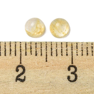 Synthetic Coffee Watermelon Stone Glass Cabochons G-H309-03-03-1