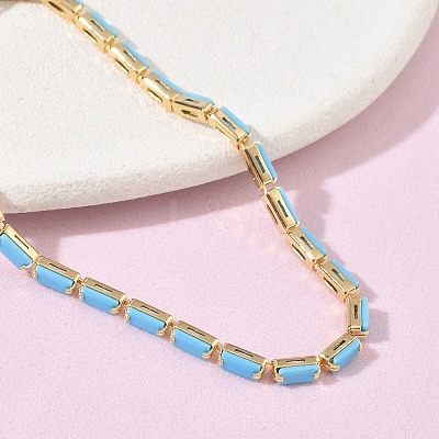 Synthetic Turquoise Tennis Bracelets KK-CBA964F-01G-02-1
