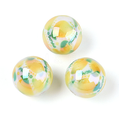 Printed Opaque Acrylic Beads X1-MACR-T048-04M-1