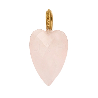 Natural Rose Quartz Pendants G-C290-01G-1