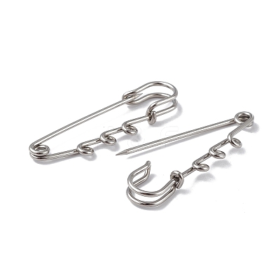 Tarnish Resistant 304 Stainless Steel Safety Pins Brooch Findings X-STAS-I673-06P-1