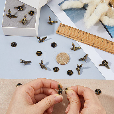 15Pcs Alloy Brooch JEWB-DC0006-49AB-1