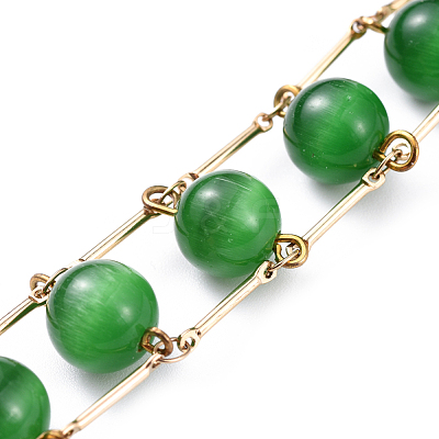 Brass Bar Link Chain Bracelets BJEW-JB04505-1