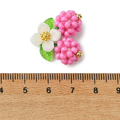 Glass Seed Beaded Pendants PALLOY-MZ01338-03-1