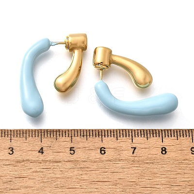304 Stainless Steel Stud Earrings EJEW-C133-04G-03-1