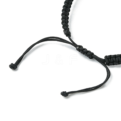 Natural Mixed Gemstone Cuboid Braided Bead Bracelet BJEW-JB09796-1