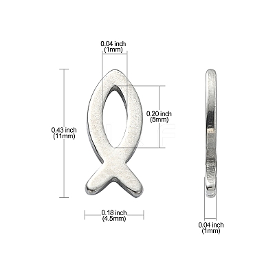 304 Stainless Steel Charms STAS-CJC0008-10P-02-1