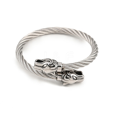 304 Stainless Steel Bangles for Men Women BJEW-H631-05B-AS-1