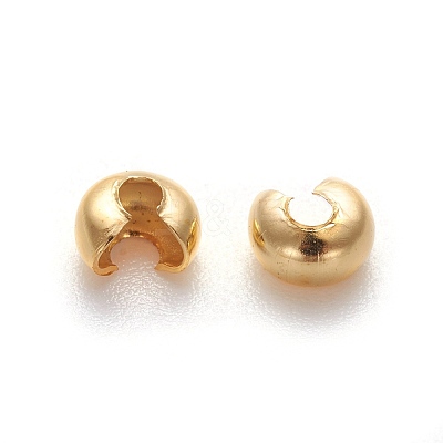Iron Crimp Beads Covers X-IFIN-H029-G-1