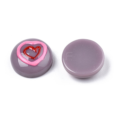 Opaque Resin Enamel Cabochons CRES-N031-025-1