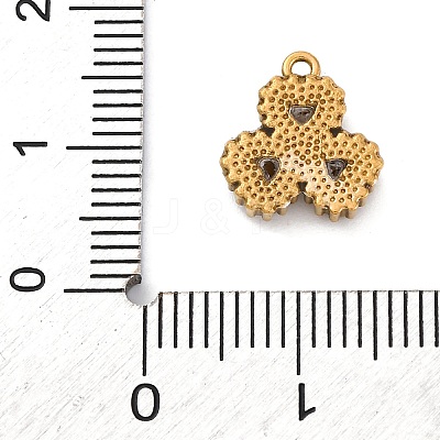 Ion Plating(IP) 304 Stainless Steel Cubic Zirconia Pendants STAS-R141-05G-03-1