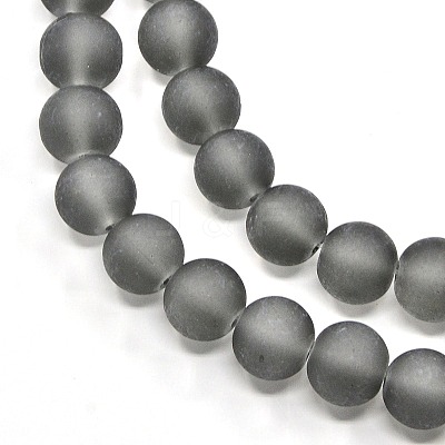 Baking Paint Transparent Glass Beads Strands X-GLAA-S031-12mm-12-1