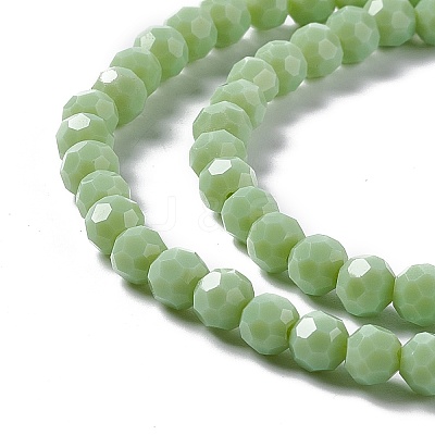 Faceted(32 Facets) Glass Beads Strands EGLA-J042-36B-M-1