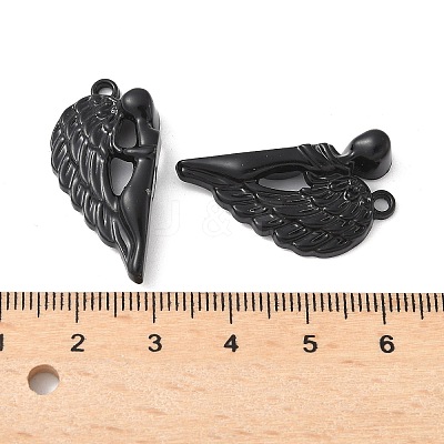 Spray Painted Alloy Magnetic Pendants PALLOY-V006-13-1