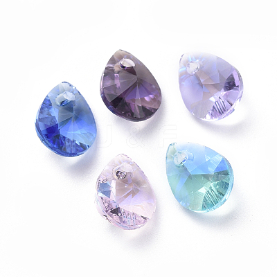Glass Rhinestone Charms RGLA-L021-B-M-1