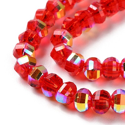 Transparent Electroplate Glass Beads Strands GLAA-Q099-H01-10-1
