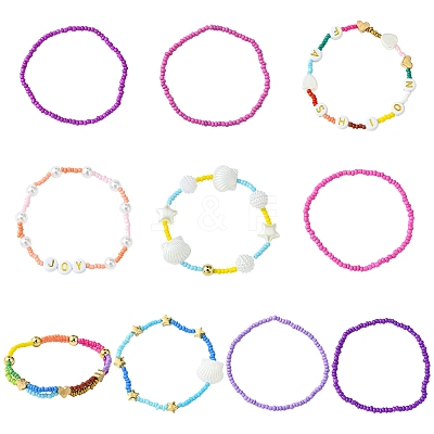 DIY Glass Beads Bracelets Mking Kits DIY-FS0006-54B-1
