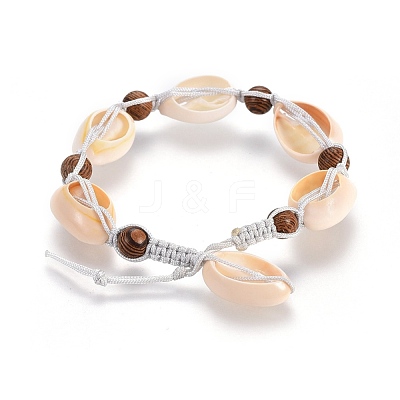 Nylon Cord Braided Bead Bracelets BJEW-JB04102-1