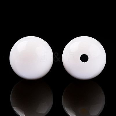 Opaque Acrylic Beads OACR-H038-09-01-1