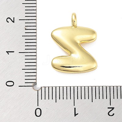 Rack Plating Brass Balloon Letter Pendants KK-C050-01G-Z-1