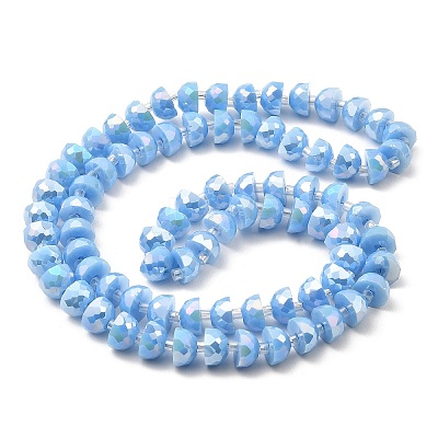 AB Color Plate Glass Beads Strands EGLA-P051-02A-B08-1