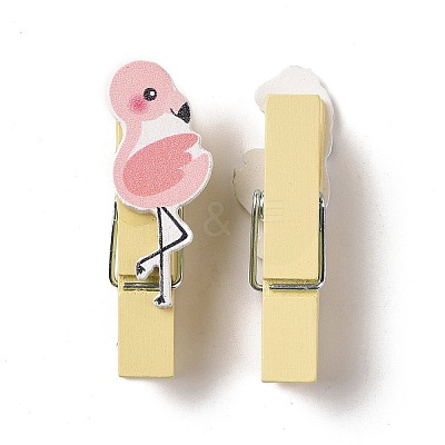 Wooden & Iron Clothes Pins AJEW-H137-01-1