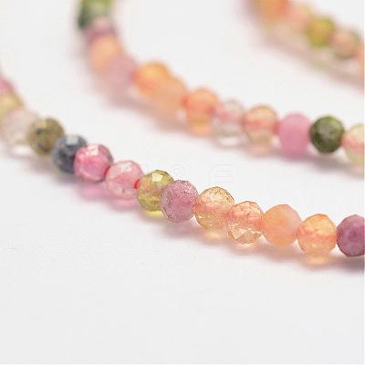 Natural Multicolor Tourmaline Bead Strands G-P279-45-2mm-1