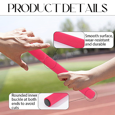 5Pcs 5 Colors 304 Stainless Steel with Sponge Relay Batons AJEW-CN0005-97-1