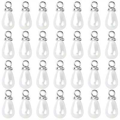 96Pcs ABS Plastic Imitation Pearl Pendants KY-SC0002-32P-1