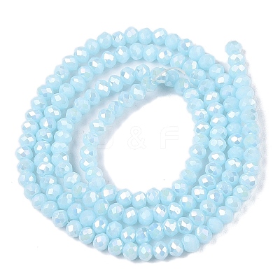 Electroplate Glass Beads Strands EGLA-A044-P1mm-B06-1