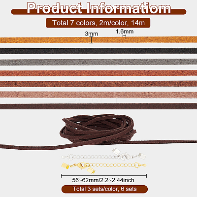 DIY Cord Bracelet Necklace Making Kit DIY-BC0009-48-1