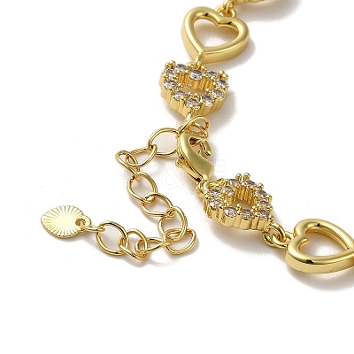Rack Plating Brass Micro Pave Clear Cubic Zirconia Necklaces KK-R158-14G-1-1