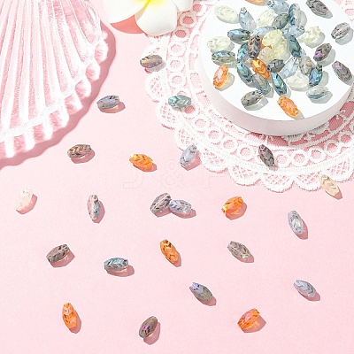 60Pcs 6 Colors Transparent Electroplate Glass Beads EGLA-YW0005-38-1