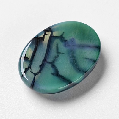 Natural Dragon Veins Agate Cabochons X-G-F296-04-22x30mm-1