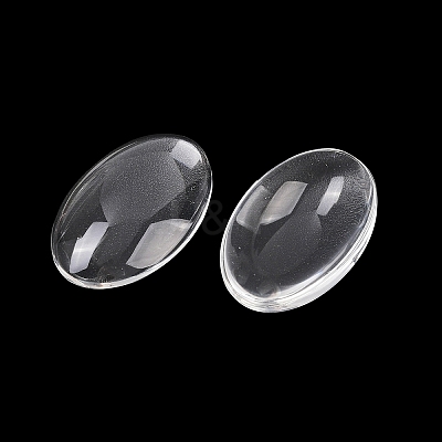 Transparent Oval Glass Cabochons X-GGLA-R022-30x20-1