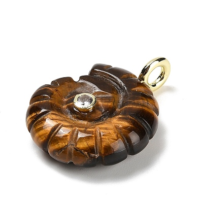 Natural Tiger Eye Pendants G-A287-01G-04-1