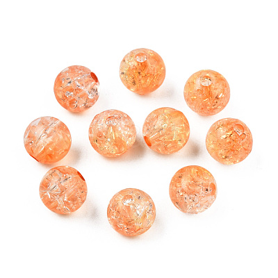 Transparent Crackle Acrylic Beads CACR-N002-08A-1