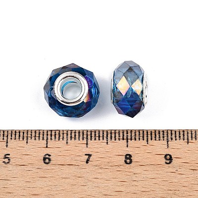 Transparent Glass European Beads GPDL-N004-D14mm-A12-1