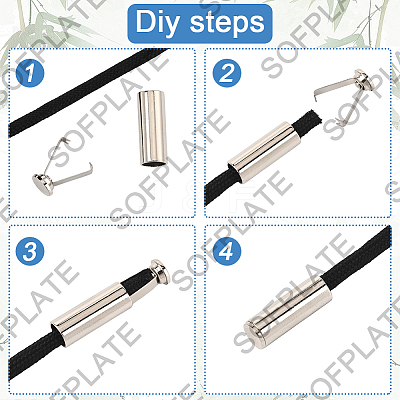 50 Boxs 5 Colors Alloy Shoelace Protector Tips FIND-SP0004-69-1