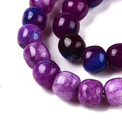 Dyed Natural White Jade Beads Strands G-T138-D26-1