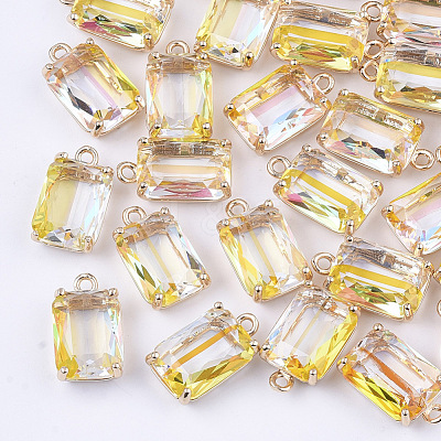 Transparent Glass Pendants X-GLAA-T007-20E-1