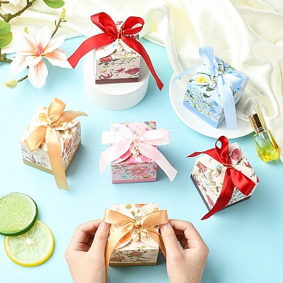 20Pcs Floral Printed Cardboard Gift Boxes CON-YW0001-93A-1