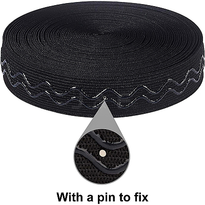Polyester Non-Slip Silicone Elastic Gripper Band SRIB-WH0006-22A-01-1