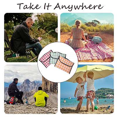 Portable Tartan Patern Non Woven Picnic Mat JX572B-02-1