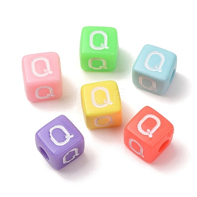 Opaque Acrylic European Beads AC-CBA7A73-01Q-1