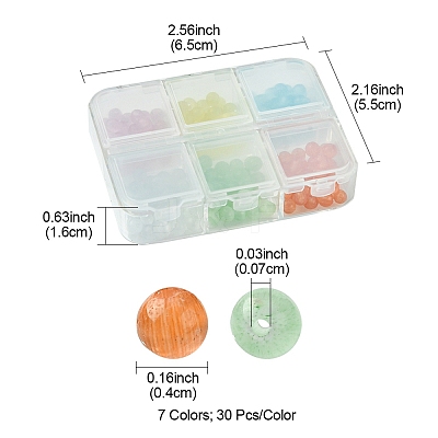 180Pcs 6 Colors Cat Eye Beads Strands CE-FS0001-01-1