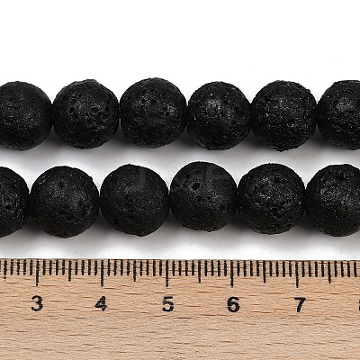 Synthetic Lava Rock Beads Strands G-S397-D01-10mm-1