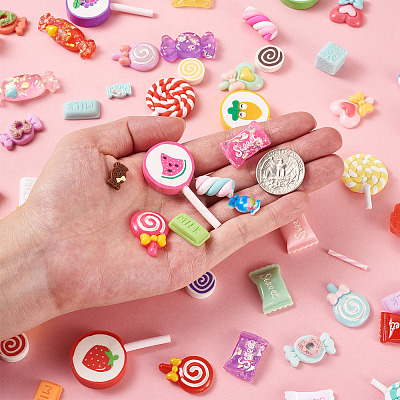 180Pcs 18 Style Resin Cabochons CRES-FW0001-02-1